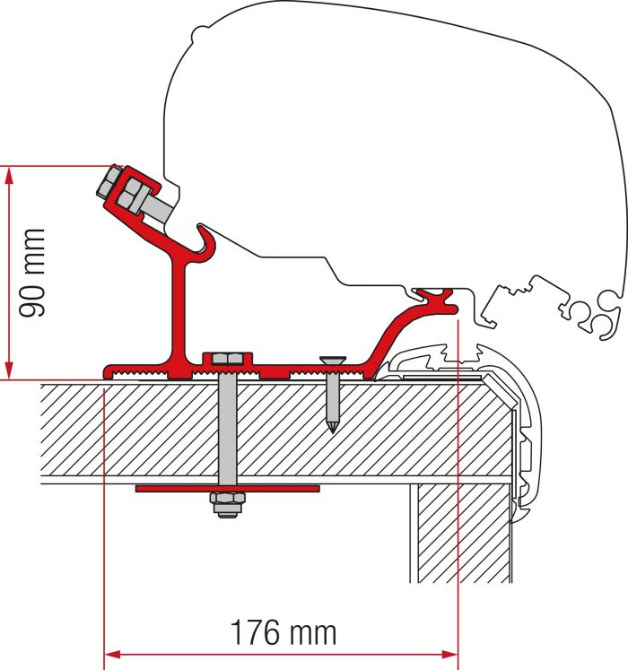 Adapter do markizy F80/F65 Carthago Malibu 450 - Fiamma